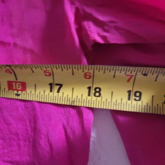 Banana Republic Womens Silk Shirt Size S Pink‎ Long Sleeve V Neck Barbiecore - Picture 7 of 9